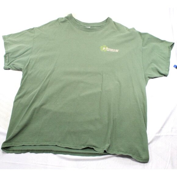 Gildan 2XL Green St. Patricks Day 2018 Irish At Heart T-Shirt Heavy Cotton Old C - Picture 1 of 6